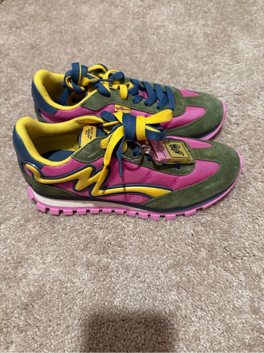 Marc Jacobs Pink, Green & Yellow Women's Sneakers
